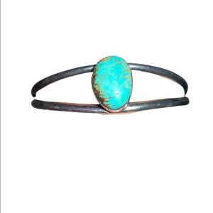 Sterling Silver Turquoise Adjustable Cuff